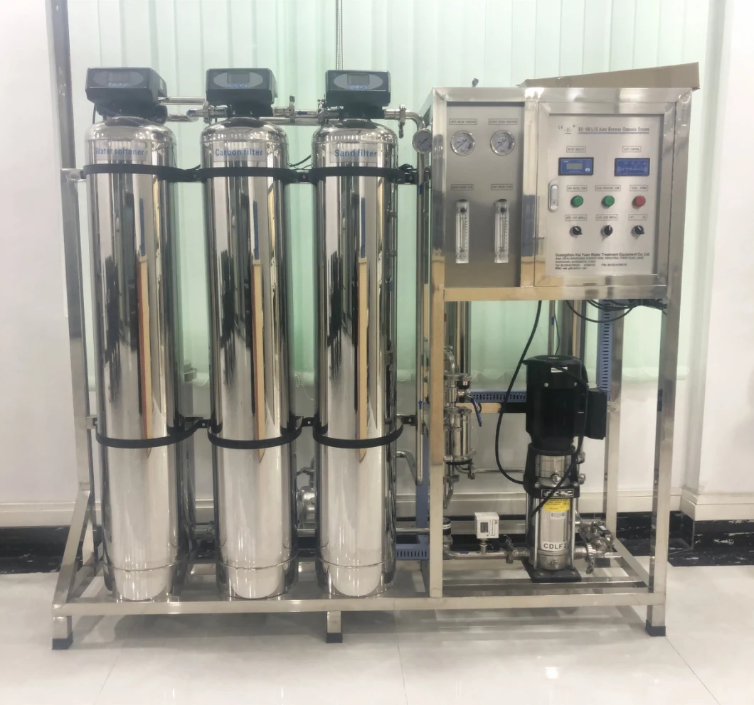 500lph Ss Water Treatment Machinery Reverse Osmosis System Price with Water Softener